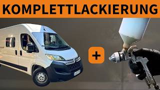 Wohnmobil zweifarbig mit Protector lackieren – Lackierpistole  Anleitung RicoundBecca  LACKSTORE [upl. by Wan]