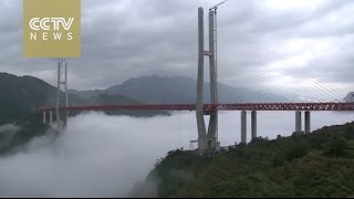 Timelapse World’s highest bridge to open in China [upl. by Ybok]