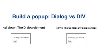 Building a Popup Div vs Dialog Box Comparison [upl. by Bainter]