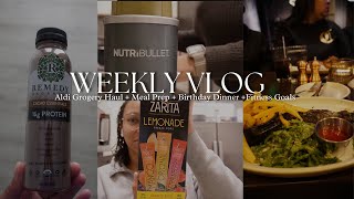 January Weekly Vlog  Meal Prep Aldi Grocery Haul Birthday Dinner [upl. by Enohs]