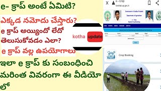 e crop booking status check and what is e crop booking details by Siva Ganesh Pasupuleti [upl. by Onnem]