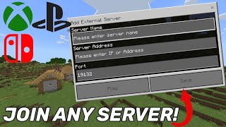 How to Join Any Server on Minecraft PS4XBOXPS5 [upl. by Frymire]