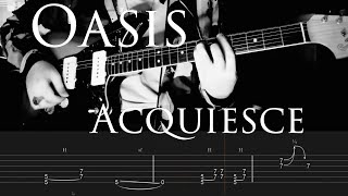 Oasis  Acquiesce Live at Knebworth Intro Guitar Tabs [upl. by Ynaffyt]