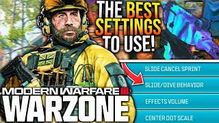 WARZONE The BEST SETTINGS You NEED To Use MW3 WARZONE Best Controller Graphics amp Audio Settings [upl. by Starla848]