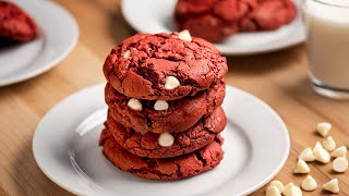 Red Velvet Cake Mix Cookies Recipe [upl. by Chaunce761]