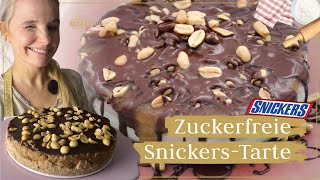 Zuckerfreie Snickers Tarte Gesund und Lecker 🍫🥜🍯 [upl. by Aryl385]