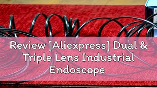 Review Aliexpress Dual amp Triple Lens Industrial Endoscope 1080P 5 LCD Borescope Inspection Came [upl. by Peddada]