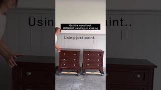 STOP sanding for hours get the wood look using this technique diypainting furnitureflip [upl. by Min]