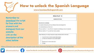 GCSE Spanish Speaking Exam ROLE PLAY Higher Tier 2018 exam role play cards RECORDED BY NATIVES [upl. by Mechling]