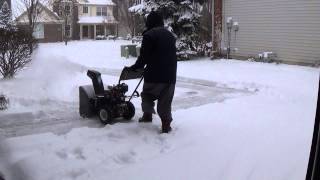 Snow blowing my driveway Part 1 [upl. by Michon]