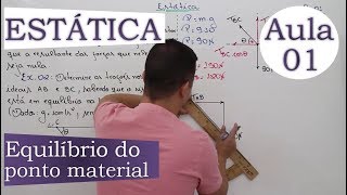 Estática  Aula 01 Equilíbrio do ponto material [upl. by Fatma]