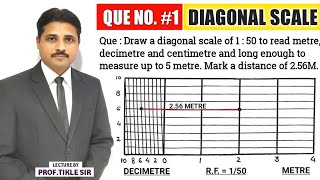 HOW TO DRAW DIAGONAL SCALE QUENO1  UNIT  ENGINEERING SCALE TIKLESACADEMYOFMATHS [upl. by Ephrayim]