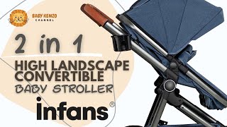 2 in 1 High Landscape Convertible Baby Stroller  Newborn Reversible Bassinet Pram 👶 [upl. by Nilauqcaj]