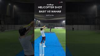 Dhoni Style Helicopter 🚁 Shot 🔥 Basit Vs Wahab  Off Yorker youtubeshorts helicoptershot [upl. by Stig102]