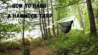 How to Hang a Hammock Tarp  Secrets to the ridgeline [upl. by Berna696]