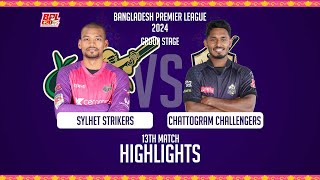 Sylhet Strikers vs Chattogram Challengers  Highlights  13th Match  Season 10  BPL 2024 [upl. by Hnao330]