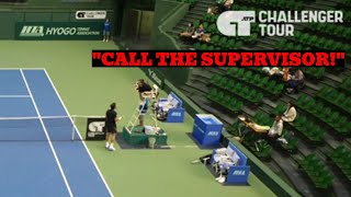 Most HILARIOUS Tennis Argument of the Year  Nikoloz Basilashvili [upl. by Mauro]