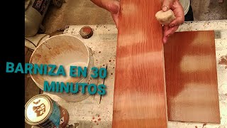 APRENDE A BARNIZAR MADERA EN 30 MINUTOS  garantizado Y muy fácil [upl. by Dixie]