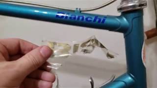 Applying The New Decals On My Bianchi Road Bike [upl. by Anny]