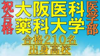 【祝】大阪医科薬科大学・医学部 合格者の出身高校一覧【2021年入試版】 [upl. by Yeldua596]