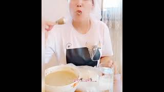 📹 Asmr I MUKBANG I CHALK sloyka  pasta TURKESTAN cream  swallowing 100  in Kazakh VLOGFIONNNA [upl. by Odrautse]