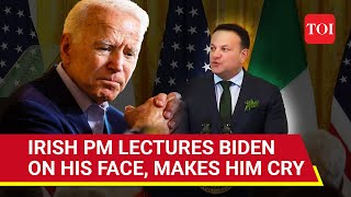 Joe Biden Cries On Camera During Irish PM Leo Varadkar’s Address In The White House  Find Out Why [upl. by Flor]