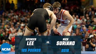 Spencer Lee vs Nick Suriano 2018 NCAA title 125 lbs [upl. by Skricki]