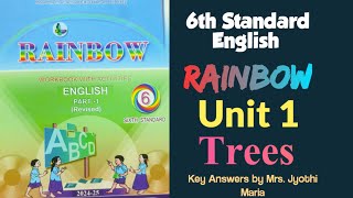 6th English Rainbow Part 1 Work book with Activities key answers Unit 1 Trees [upl. by Pubilis]