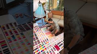 Lehenga Making Process  Skyblue color Real Mirror amp Thread Embroidery work Designer Lehenga choli [upl. by Aalst]