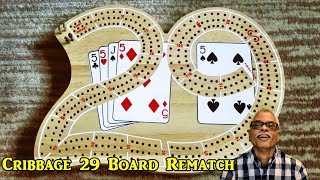 Cribbage 29 Board Rematch Game Sena and Jim Amos [upl. by Ailliw]