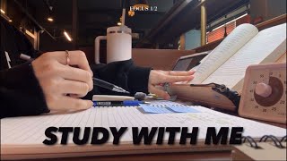 📝2HOUR Study With Me KOREA 📚Pomodoro 5010 No music Real sounds note taking asmr 🎧 [upl. by Enneite504]