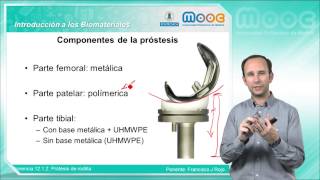 MOOC Biomateriales 1212 Prótesis de rodilla [upl. by Oyr]