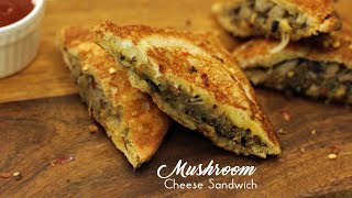 Mushroom Cheese Sandwich  Easy Sandwich Recipes [upl. by Hildy]