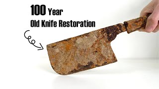 Restoration old rusty knife  Surprised with the final result [upl. by Donovan]