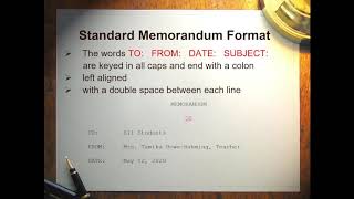 Keyboarding Nugget 6 Standard Memorandum [upl. by Faith]