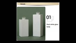 BO895Ready stock lotionspray pump opaque pearl white glass bottles jars and carton boxesskincare [upl. by Lefton315]