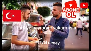 Filistin sokaklarında Türkiye bayrağını yakarmısın diye sorduk  sosyal deney Altyazılı [upl. by Etakyram581]