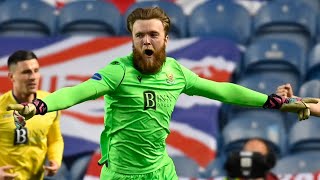 Zander Clark  Assist Saves and Penalty Shootout  Rangers v St Johnstone QuarterFinal [upl. by Ellirehs]