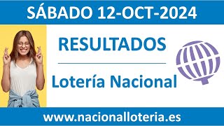 Resultado del sorteo Loteria Nacional del sabado 12 de octubre de 2024 [upl. by Mad]