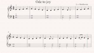 Ode to Joy Easy Piano Sheet Music [upl. by Enoval]