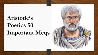 Poetics  Aristotle  Important MCQs [upl. by Juana640]