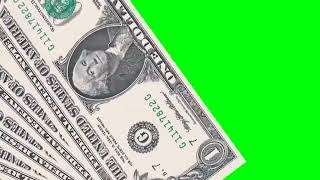 Paper Money Green Screen with SFX [upl. by Ahsimal]