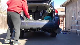 Subaru Outback Hitch Install TimeLapse [upl. by Refinnaej]