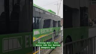 Newport Electric  Yutong E12 Z22 Route 16A for Bettws [upl. by Itsirc]