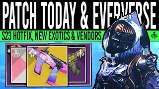 Destiny 2 PATCH CHANGES TODAY amp EVERVERSE LOOT New EXOTICS Vendor Weapons Cosmetics 5th Dec [upl. by Catt845]