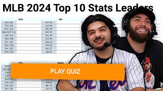 Can we name every stat leader of the 2024 season MLB Sporcle [upl. by Ardiekal]