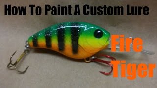 Fire Tiger Pattern Lure Painting [upl. by Eisned]