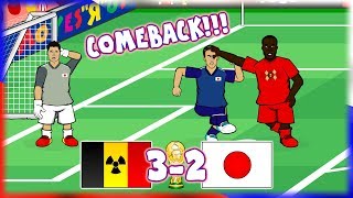 🇧🇪BELGIUM vs JAPAN 32🇯🇵 GREAT COMEBACK Vertonghen Fellaini Chadli score [upl. by Stefa627]