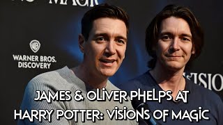 James and Oliver Phelps at Harry Potter Visions of Magic Exhibition Köln [upl. by Enobe664]