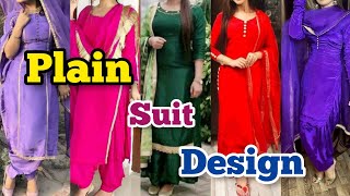 Plain suit design ideas  Plain suit design images  Latest plain suit design 2023 [upl. by Demetris]